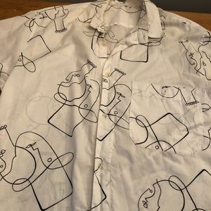 Picasso vibes 90s Flowy shirt